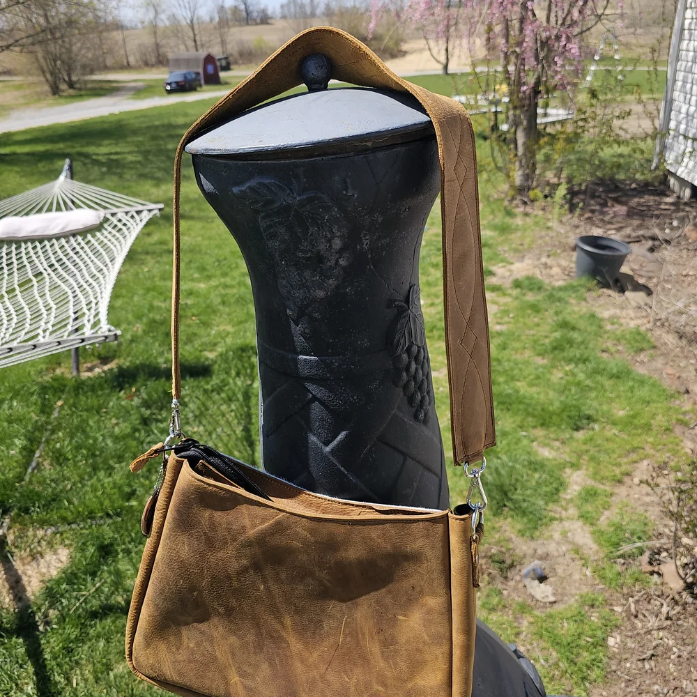 Stylish Brown and White Women's Bag - Picture 3 of 3